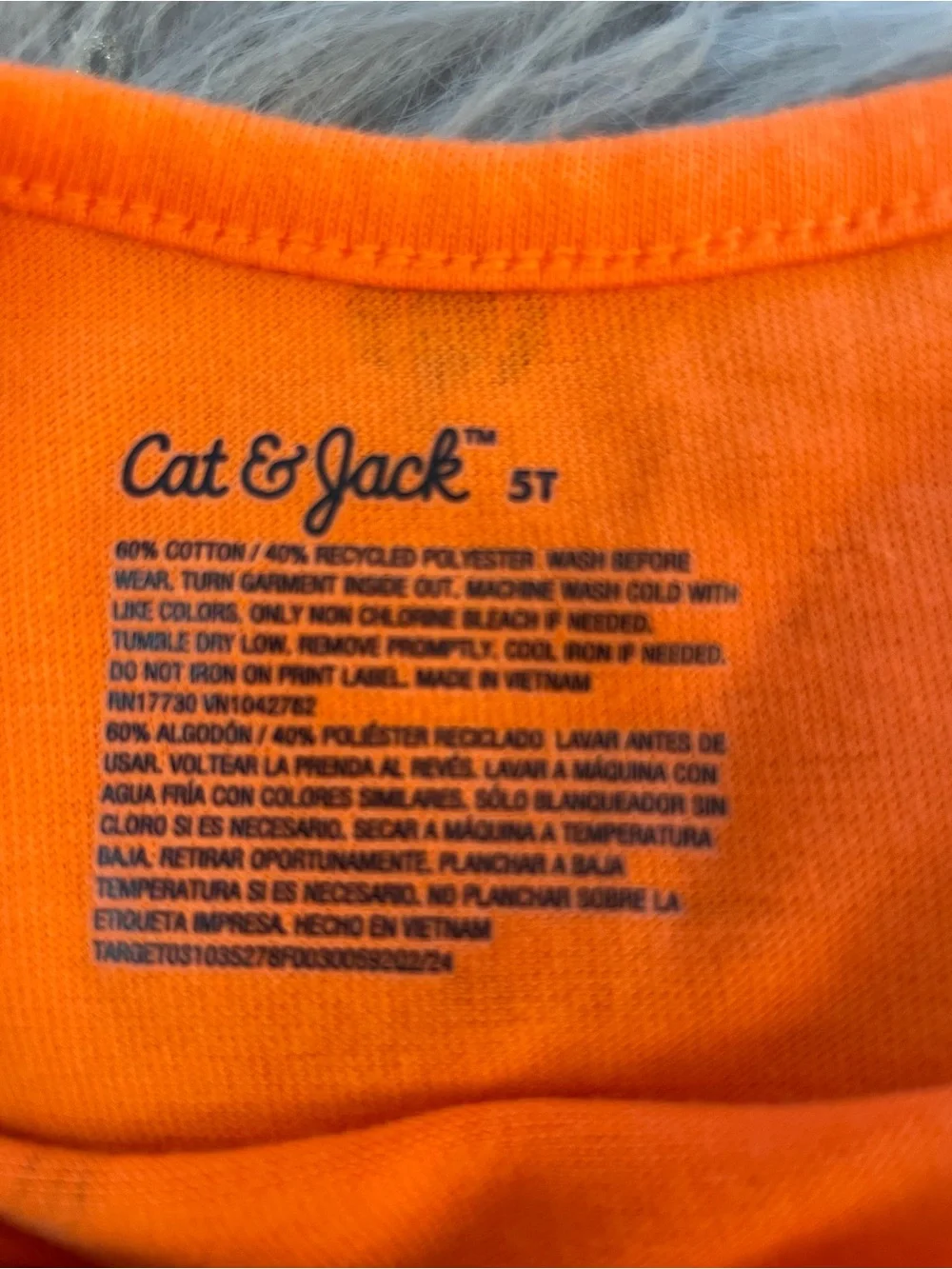 🛒Cat & Jack Orange Kids Tee — Pumpkin Season Vibes